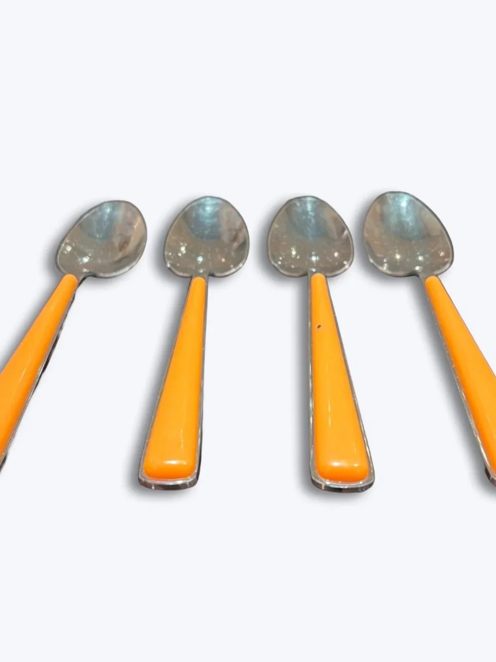 Fiesta Merengue Tangerine Orange Place Soup Spoons 8
